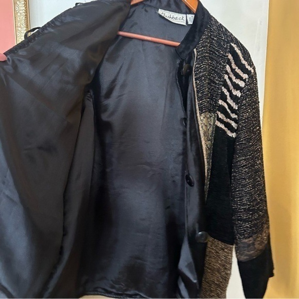 Vintage Flashback Patchwork Jacket Boho Tapestry … - image 3